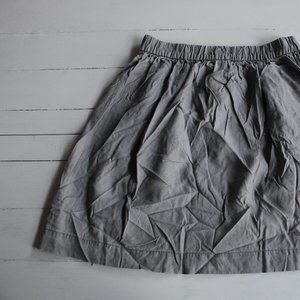 Grey Flowy A-Line Mini Skirt